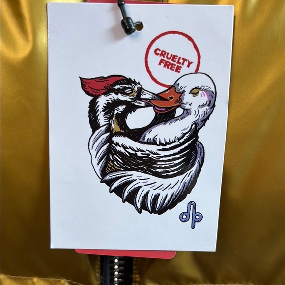 Woodpecker Gold Puffer Vest with Logo Patch *New with tags - Picture 3 of 11